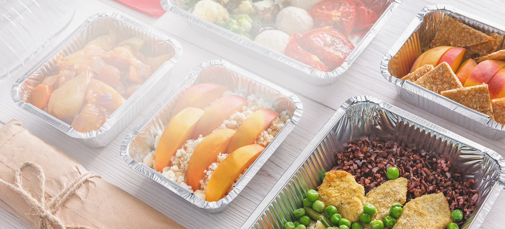 Récipient alimentaire en papier d'aluminium 